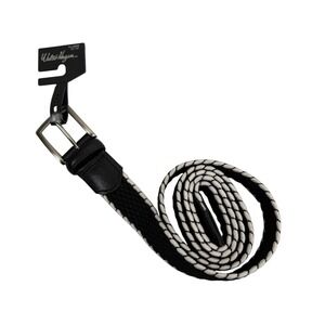 Walter Hagen Mens XL Black‎ White Stretch Basketweave Belt 42/44 GOLF NEW